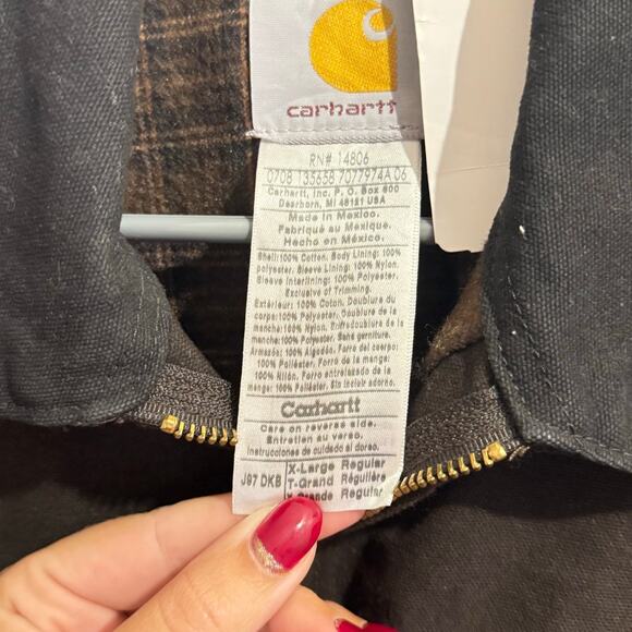 Vintage Carhartt-J97 DKB-Sandstone Detroit Blanket Lined-XL Dark Brown NWT-Coat - Picture 3 of 9